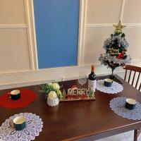 Mantel personal navideño de estilo americano y europeo INS, decoración de copos de nieve rojos y blancos, bola colgante, camino de mesa de comedor - details 1
