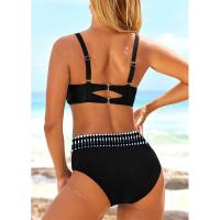 Bikinis de realce para mujer, traje de baño de cintura alta con cuello Halter, ropa de playa, 2023 - details 2