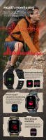 Reloj inteligente militar para hombre, pulsera con seguimiento GPS, Bluetooth, llamadas, batería de 2024 Mah, brújula, iluminación LED, novedad de 600 - details 12