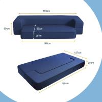 70 x 190 cm Sillón Cama Plegable, Sofá Cama Plegable con Espuma de Memoria y Almohada, Colchón de Suelo para Yoga, Oficina, Salón, Futon Sofá Cama Portada Lavable Unos, Gris Claro - details 9