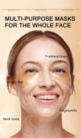 60 parches de colágeno dorado de 24K, parche para ojos, mascarilla Facial hidratante antienvejecimiento para ojeras, mascarilla para ojos de algas hialurónicas pro-xilano - details 7