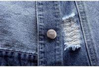 JMPRS-Chaqueta para mujer, chaqueta vaquera rasgada de moda con perlas de lujo, abrigo corto suelto sin mangas, chaquetas casuales 5XL - details 6
