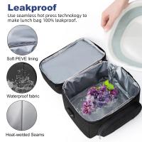 Bolsa de almuerzo con doble aislamiento, fiambrera térmica portátil de capa, bolsa aislante térmica impermeable para Picnic con correa ajustable - details 8