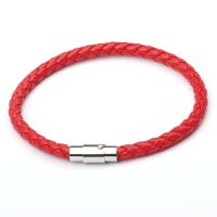 Nueva moda, pulsera y pulsera de la amistad de cuero negro, joyería punk para hombre, regalo de Navidad SL019 - details 0