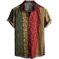 Camisa hawaiana de manga corta con estampado 3D de roles informales para hombre, botones, TRCAL, playa - details 6