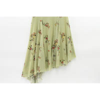 Moda clásica personalizada para mujer, midi de malla estampada - details 5