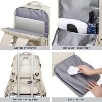 Mochila de Viaje de Gran Capacidad para Negocios Bolso de Computadora de Moda para Mujer con Bolsillos Secos y Húmedos Mochila de Commuting Diario Multifuncional - details 2