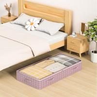 Bolsa de almacenamiento debajo de la cama de tela no tejida, ventana transparente, doble cremallera, cajas de almacenamiento planas debajo de la cama, plegables a prueba de humedad - details 7