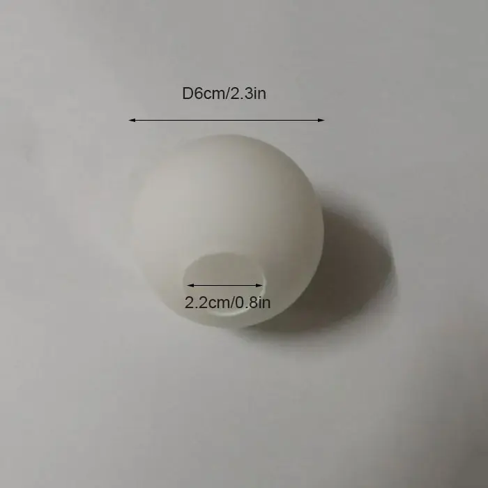 Pantalla de lámpara de vidrio blanco, accesorio redondo, forma de globo, ajustable, 10 cm, 12 cm, 15 cm, 20 cm, 25 cm, - 1