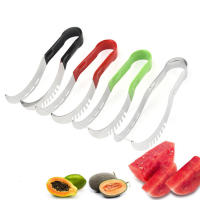 Cortador de sandía de acero inoxidable, cortador de frutas práctico resistente para canaloupe, Papaya - details 7
