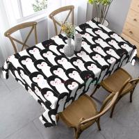 Mantel rectangular de pingüino para fiesta, manteles impermeables para mesa de comedor, decoración del hogar y cocina - details 0