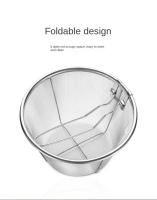Colador para freír con Chip francés de acero inoxidable duradero, cesta plegable multifuncional para freír, colador de malla de alambre - details 11
