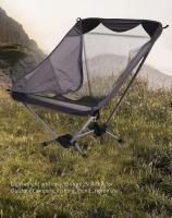 Acampar al aire libre, pesca, ocio, playa, silla transpirable, rodamientos de nailon de aleación de aluminio, malla portátil en forma de media luna de 150kg - details 1