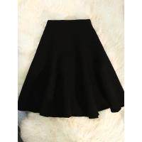 Faldas para mujer de punto con volantes Vintage sólido Casual faldas de cintura elástica elegante mujer A-Line faldas de cintura alta - details 14