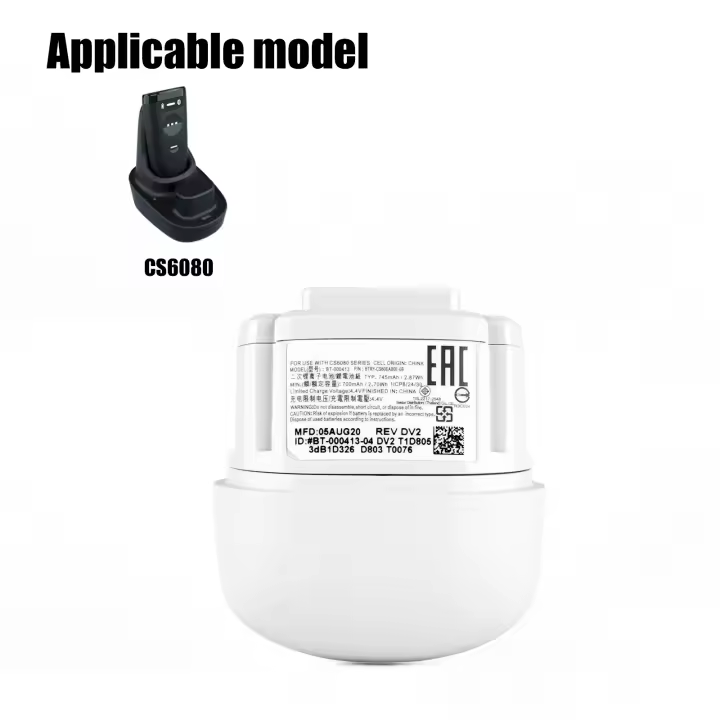 Batería de escáner de código de barras para Zebra CS6080,BT-000413, BTRY-CS60EABOE-0B, BT-000413-X0 - 1