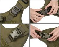 Correa para perros grandes, chaleco de entrenamiento para caminar, arnés y collar para perros de todas las razas, pastor alemán Malinois - details 5