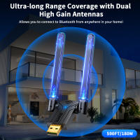 Wsdcam Adaptador USB Bluetooth de alta ganancia Receptor inalámbrico con antena de alta ganancia - details 1