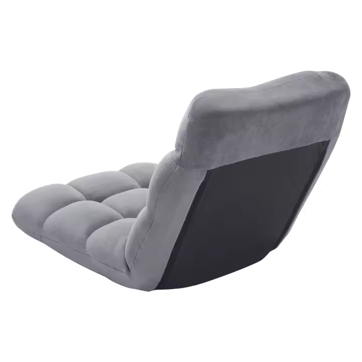 Silla de piso SucceBuy: sofá plegable de espuma reciclada con 14 posiciones ajustables. Silla de suelo con respaldo, gris - 1