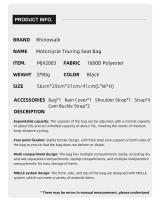 Rhinowalk-bolsa trasero para motocicleta, impermeable, 50-70L, bolsa de asiento trasero expandible, separación en seco y húmedo, mochila versátil, bolsillo para ordenador portátil de 14" - details 15