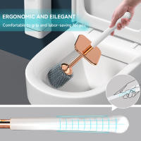 Cepillo de Inodoro Aokala con Soporte de Silicona Set de Cepillo de Baño Moderno con Mango Largo Limpieza Profunda Duradera - details 4