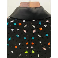 Traje de pantalón con cuentas de diamantes coloridos, talla grande, blazer de un solo botón, pantalón acampanado, conjunto de do - details 6