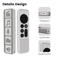 Funda protectora remota para Apple TV 4K, carcasa de silicona a rayas antideslizante y anticaída - details 3