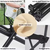 Bolsa de transporte para silla plegable con forma de luna elástica, respaldo lumbar para exteriores con bolsillos laterales, duradera y confiable - details 1