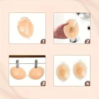 1 sujetador push-up de silicona para mujer - Sin costuras, sin tirantes, autoadhesivo, opaco, soporte inalámbrico, lavable a mano - Ideal para atuendos sin espalda - details 5