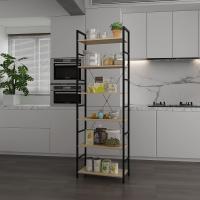 Estante de Metal Multifuncional para Cocina Organizador de Almacenamiento con 6 Estantes y MDF - details 16