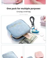 Bolsa de Viaje Portátil Almohadilla Higiénica para Niñas Bolsa de Maquillaje con Lápiz de Labios - details 3
