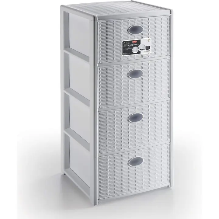 cajonera Plástico 4 cajones, blanco - 1