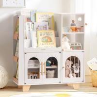 Estantería para Libros Infantiles, Color Blanco, de Madera, Varios Niveles, con Zona de Almacenamiento de Juguetes, Armario Infantil para Grandes Libros de imágenes, Muebles Infantiles - details 0