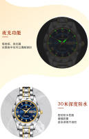 Reloj de mujer nuevo suizo resistente al agua con doble calendario reloj de cuarzo luminoso - details 3