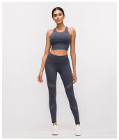 SHINBENE Sexy Strappy Wireless Sports Bra Crop Tops Women Padded Push Up Longline Gym Yoga Bras Cotton Feel Workout Brassiere - details 38