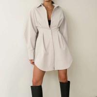 Vestido Elegante de Manga Larga y Ajustado Estilo Sencillo para Mujeres de Oficina Tono Primaveral - details 3