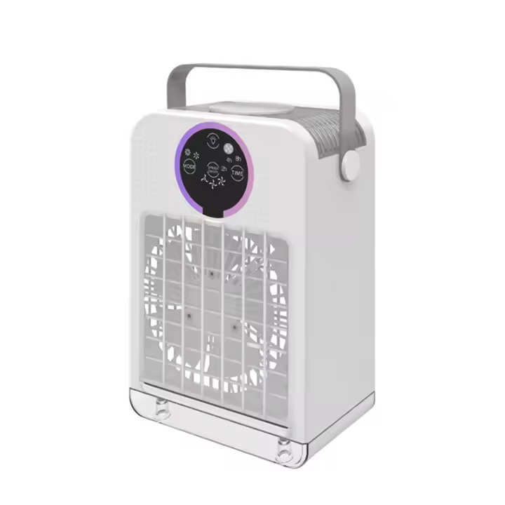 Aire Acondicionado Portátil con Control Remoto, Mini Enfriador de Aire con Temporizador de 2-8H, 3 Velocidades de Ventilador, 2 Modos de Nebulización, Climatizador Evaporativo de 700ML para el Hogar - 1