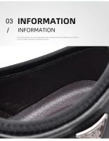 Zapatos Casuales para Hombre Mocasines de Moda sin Cordones, Zapatos de Trabajo de Cuero con Plataforma, Talla Grande 50 - details 5
