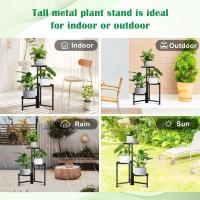 Maceta moderna de Metal para interiores y exteriores, soporte para plantas, 3 capas, decoración del hogar - details 4