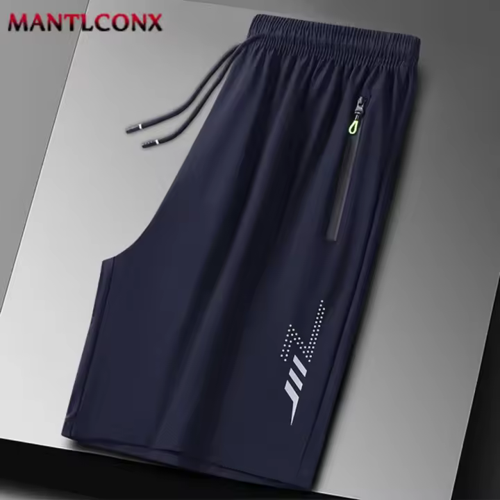 Pantalones cortos deportivos de verano para hombre, ropa deportiva fresca, pantalones cortos para correr, pantalones casuales, gimnasio, entrenamiento físico, pantalones cortos para correr, hombres, negro, gris - 1