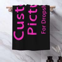 Toalla personalizada con foto personalizada, toallas de baño personalizadas de algodón con estampado DIY para piscina y playa - details 5