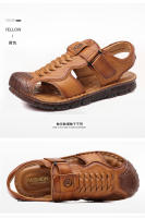 Sandalias de Hombre de Prima Piel de Vaca Suela Antideslizante, Suave, Perforación, Estilo de Verano para Zapatos de Playa - details 15