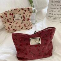 Bolsa de Maquillaje Retro Leopardo de Pana Bolsa de Almacenamiento y Limpieza de Labiales para Mujeres - details 2