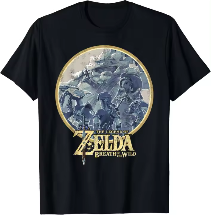 Camiseta gráfica con insignia de Zelda Breath Of The Wild Rock - 1