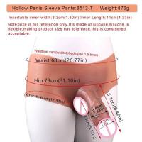 Empaque privado Sexy SXXY 10 estilos Dildo hueco grande con correa para hombres Gay Funda de silicona para hombre Pantalones Retraso de la eyaculación Juguetes sexuales - details 9