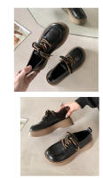 Nuevo estilo universitario con cordones dobles y cordones con falda pequeña, zapatos de plataforma de cuero, zapatos individuales. - details 21