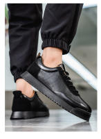 Nuevos Zapatos Versátiles Para Deportes Y Ocio, Zapatos Casuales Negros Con Plataforma Para Hombre - details 18