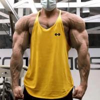Muscleguys-Camiseta de tirantes para hombre, camiseta sin mangas con estampado de marca para culturismo, entrenamiento y gimnasio - details 5