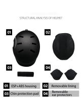 Casco de esquí anticolisión para hombres y mujeres, Protector térmico para deportes al aire libre, esquí, snowboard, montar, invierno, nuevo - details 8