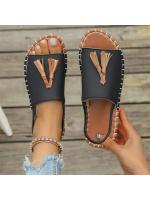 Sandalias planas para mujer, deslizantes, con puntera abierta, cómodas, antideslizantes, para caminar, ligeras, elegantes, sandalias de corcho, suela suave, para exteriores - details 4