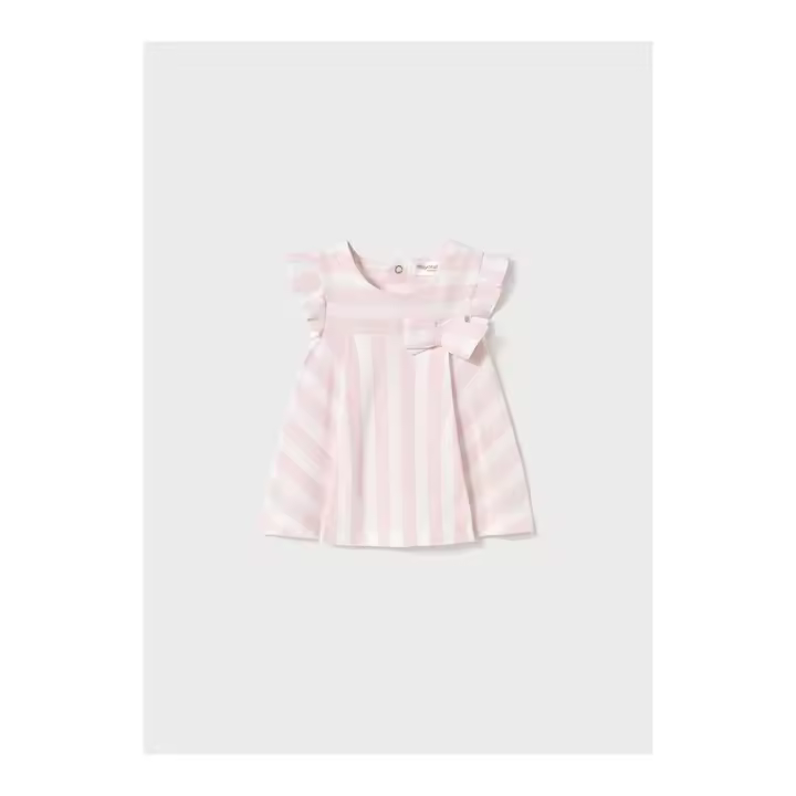 Moda infantil niña VESTIDO PUNTO ROSA BEBÉ - 1